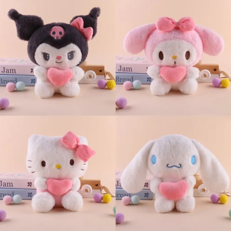 Peluche Hello Kitty Premium con Corazón Rosa (22cm)